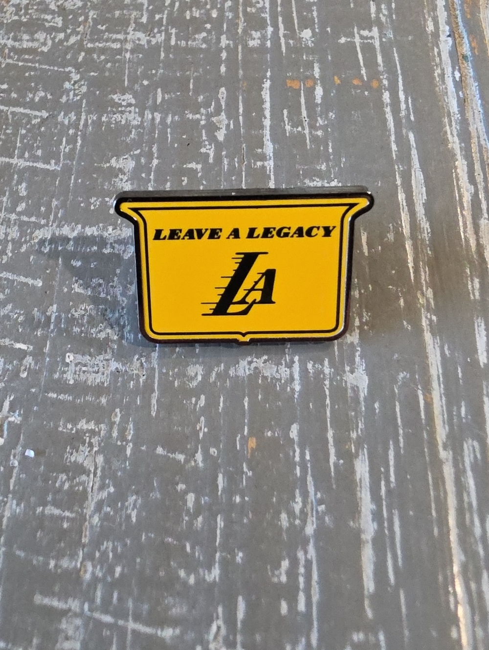 Los Angeles Lakers Enamel Pin - Leave A Legacy LA Basketball Lapel Hat Cap NBA